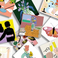 Pack of 10 square cards