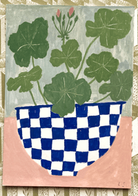 Geranium Still Life by Lily Sanderson