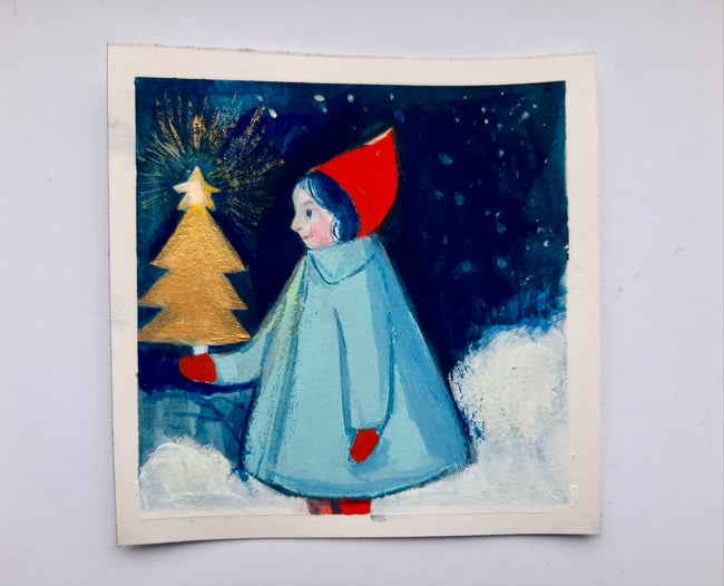 Golden star ~ Original painting 