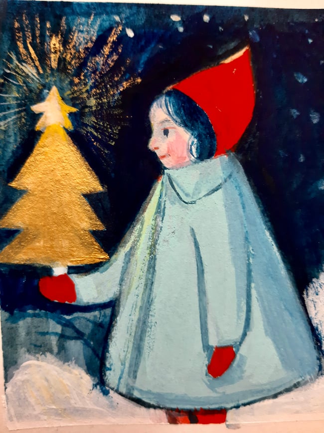 Golden star ~ Original painting 