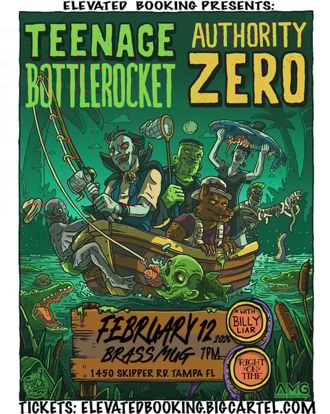 Image of Teenage Bottlerocket and Authority Zero in Tampa on 2/12/26