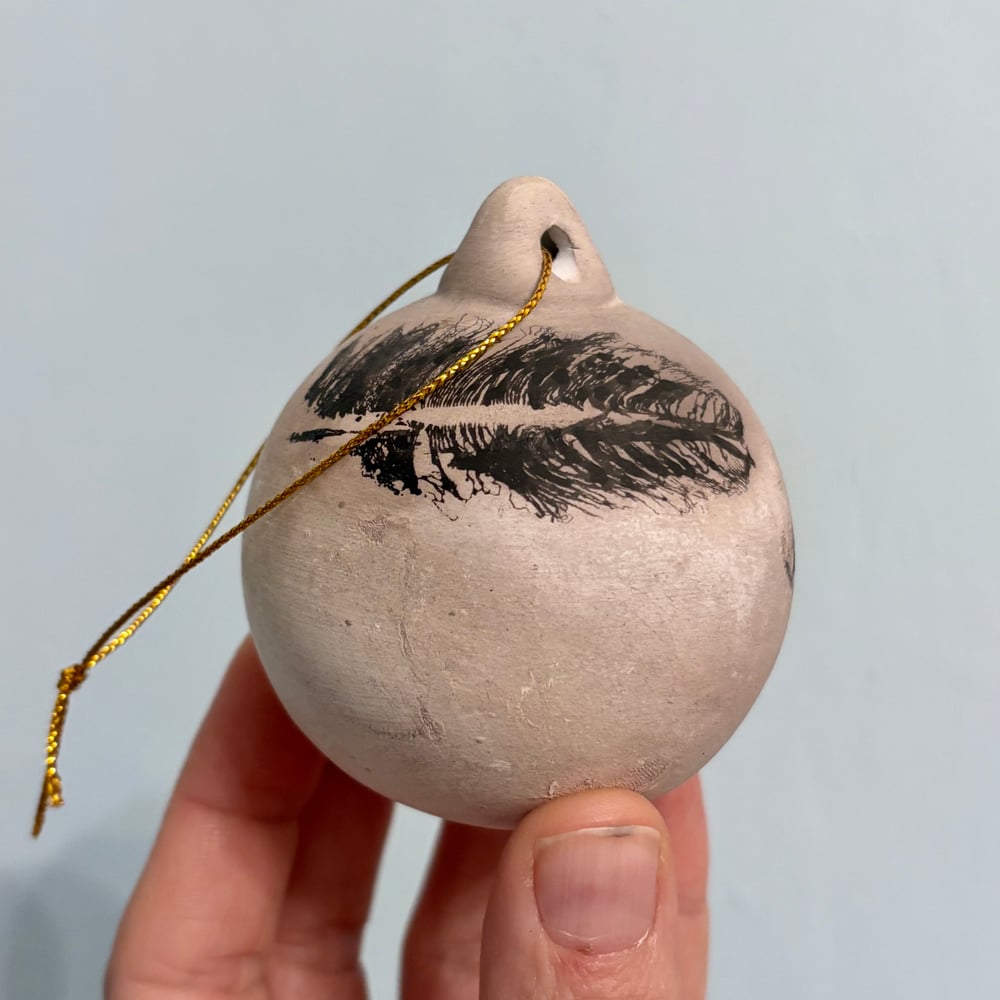 Image of Feather Raku Bauble
