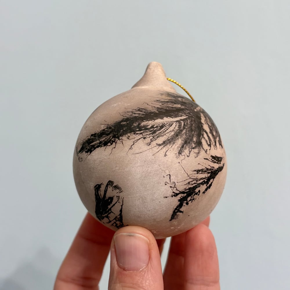 Image of Feather Raku Bauble
