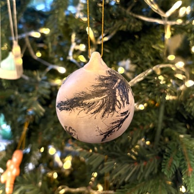 Image of Feather Raku Bauble