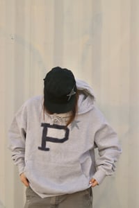Image 1 of Navy P hoodie