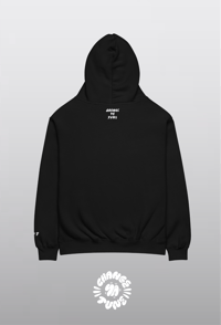Image 3 of CHANGE YA TUNE OVERSIZE HOODIE — BLACK