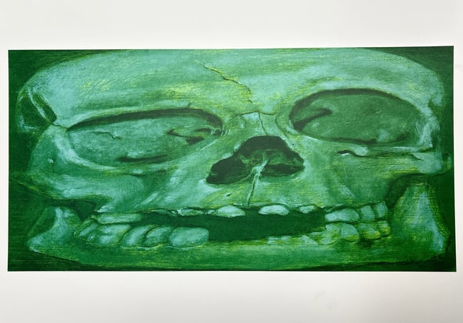 Brook Hsu Skull (screen printed by Leslie Dugood/Du-good Press) 