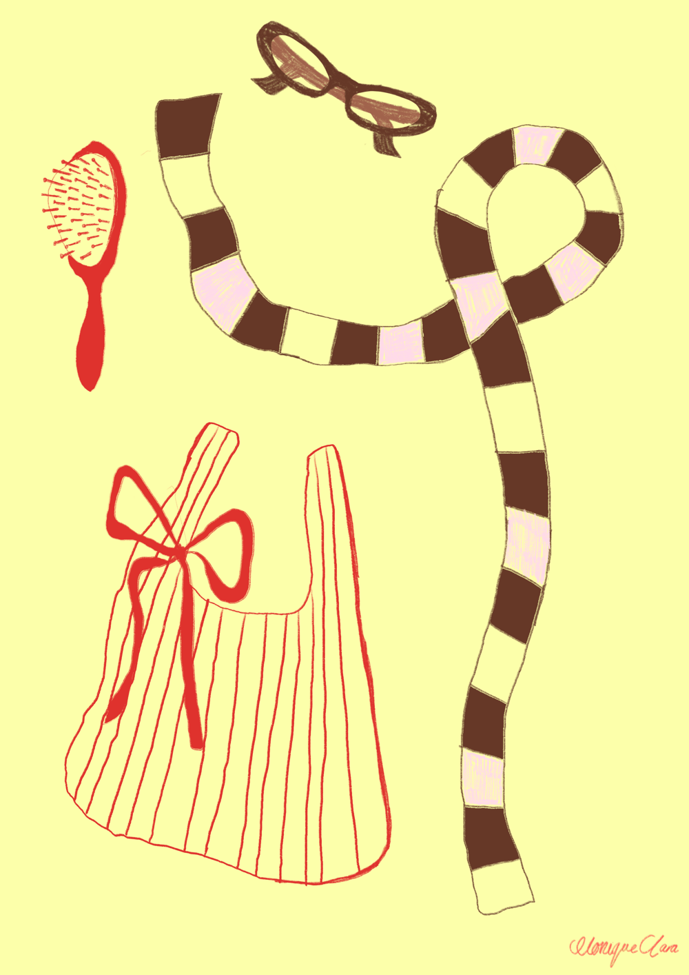 Image of What’s in my bag print A4