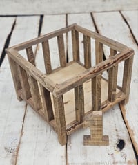 Image 1 of  Handmade wooden bed brown +number 1 SET