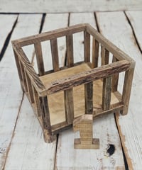 Image 3 of  Handmade wooden bed brown +number 1 SET