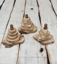 Image 1 of  Wooden shape stacker brown 19-21cm