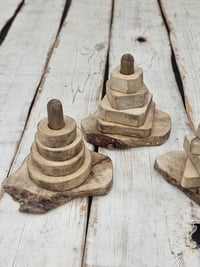 Image 2 of  Wooden shape stacker brown 19-21cm