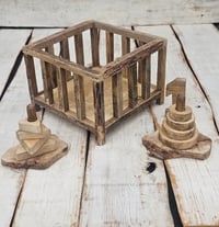 Image 4 of  Wooden shape stacker brown 19-21cm