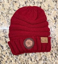 Image 1 of Red Flower Beanie 