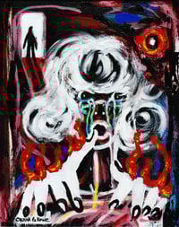 Image 1 of 'Insatiable' - Acrylic on Canvas Panel, 8x10 Framed