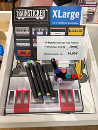 12 Stylefile Marker plus Trainsticker Set XL
