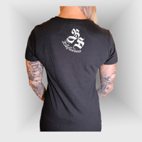 Image 2 of T-Shirt "Ein Leben lang" - Girlie - Schwarz