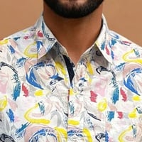 Image 2 of Camisa acuarela rosas y amarillos