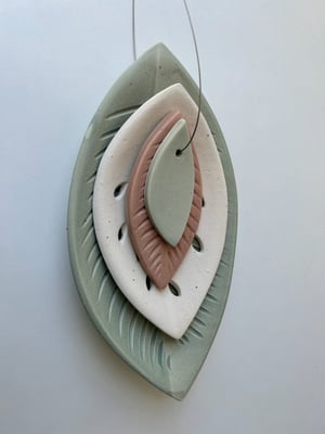 Image of No 3 Leaf - Wall Ceramic Hanging