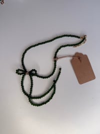 Image 2 of Dyed Jade with Crystal Bow Necklace