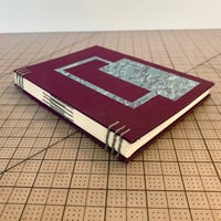 Image 1 of Purple and Marbled Paper- Decorative Coptic Stitch 