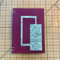 Image 3 of Purple and Marbled Paper- Decorative Coptic Stitch 