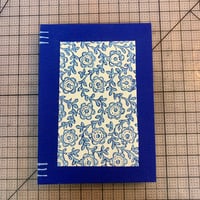 Image 3 of Blue and Decorative Paper- Decorative Coptic Stitch 