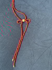 Image 2 of Carnelian Bow Necklace