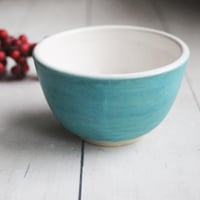 Image 2 of Turquoise Yunomi Tea Cup, 8 oz. Ceramic Stoneware Cup Made in USA