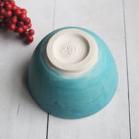 Image 6 of Turquoise Yunomi Tea Cup, 8 oz. Ceramic Stoneware Cup Made in USA