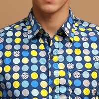 Image 2 of Camisa círculos azul