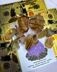 Image 1 of COPPER WRAPPED CITRINE CRYSTAL