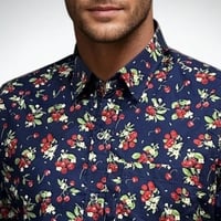 Image 2 of Camisa cerezas azul