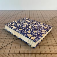 Image 1 of Dark Blue Floral Book- Coptic and Decorative Stitch 