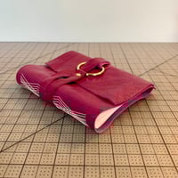 Image 2 of Pink Leather Wrap Journal