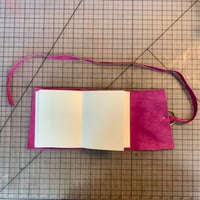 Image 3 of Pink Leather Wrap Journal