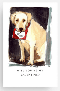 Be Mine Valentine's Day Card Single Card