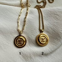 Image 1 of Vintage Ch@nel upcyled pendant