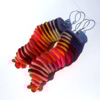 Image 1 of Interpolated Undulation earrings (ikura drops)