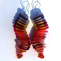 Image 2 of Interpolated Undulation earrings (ikura drops)
