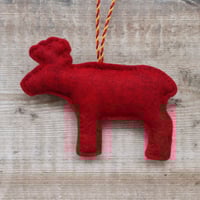 Image 5 of Blue Reindeer Decoration