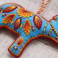 Image 3 of Blue Reindeer Decoration