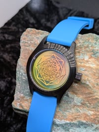 Image 5 of Celeste - Geometric Time Automatic Watch with Glow in the Dark Strap