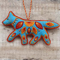 Image 1 of Blue Fox Decoration