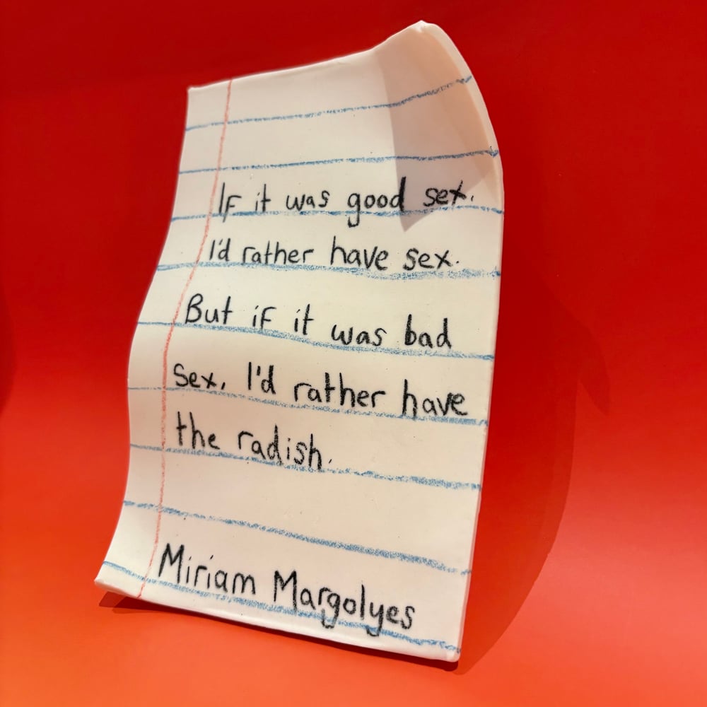 Image of Miriam Margolyes Radish Porcelain Note