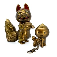 Image 1 of Gitsune Kitsura & Bronze Momo Keychain