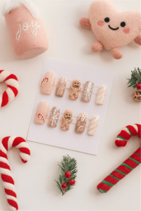 Pastel Gingerbread press ons 