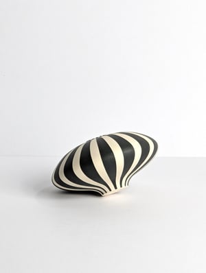 Image of Midi Black & White Humbug Vase No2