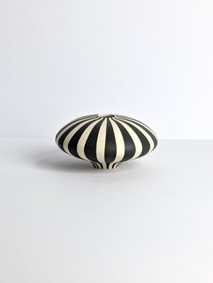 Image of Midi Black & White Humbug Vase No2