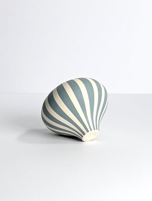 Image of Midi Blue-grey & White Humbug Vase